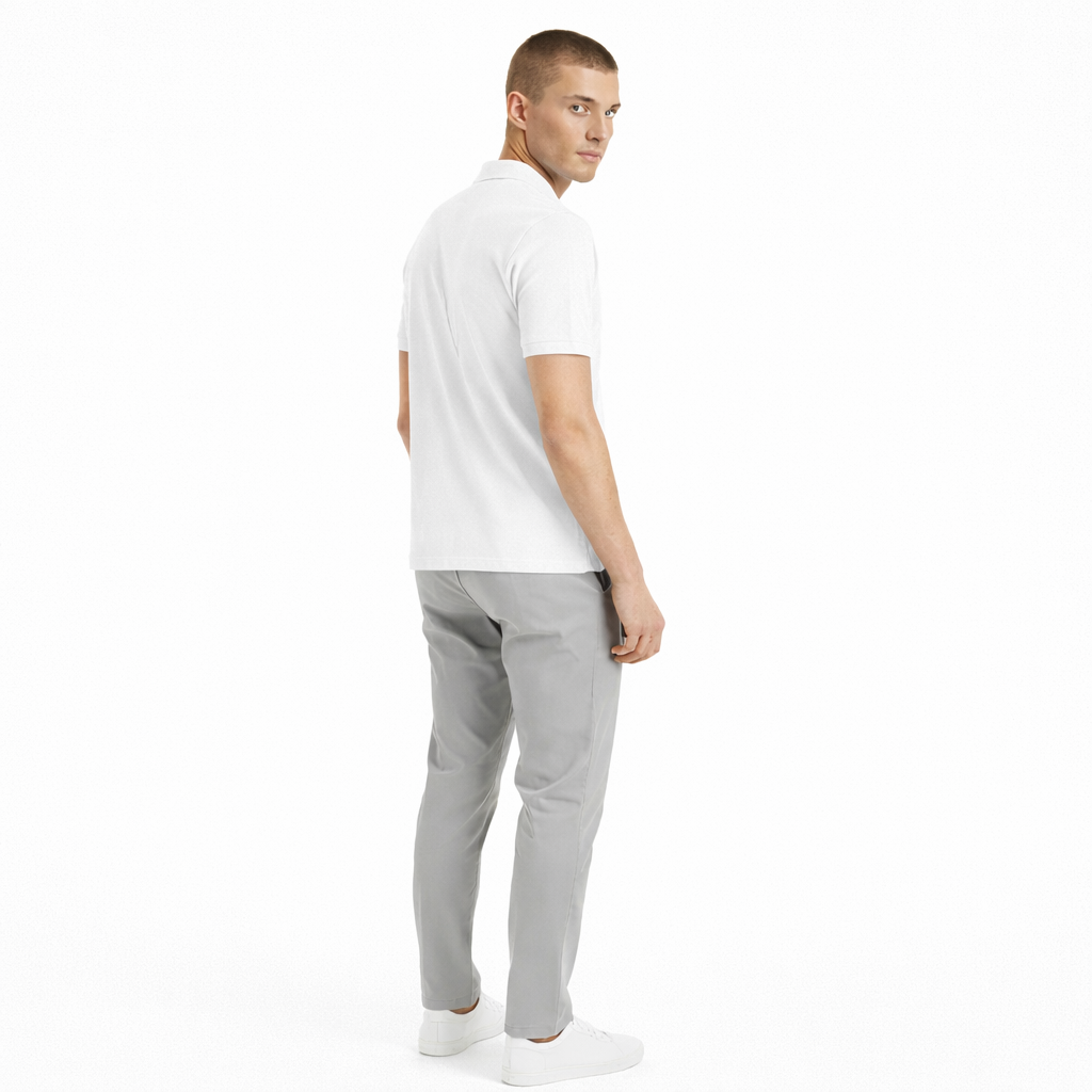Polo piqué blanc — Alpha Studio