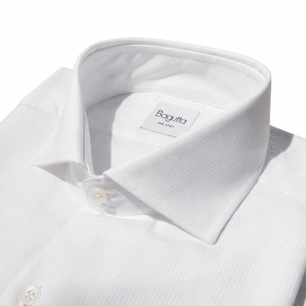 Chemise Brando blanche à col italien — Bagutta