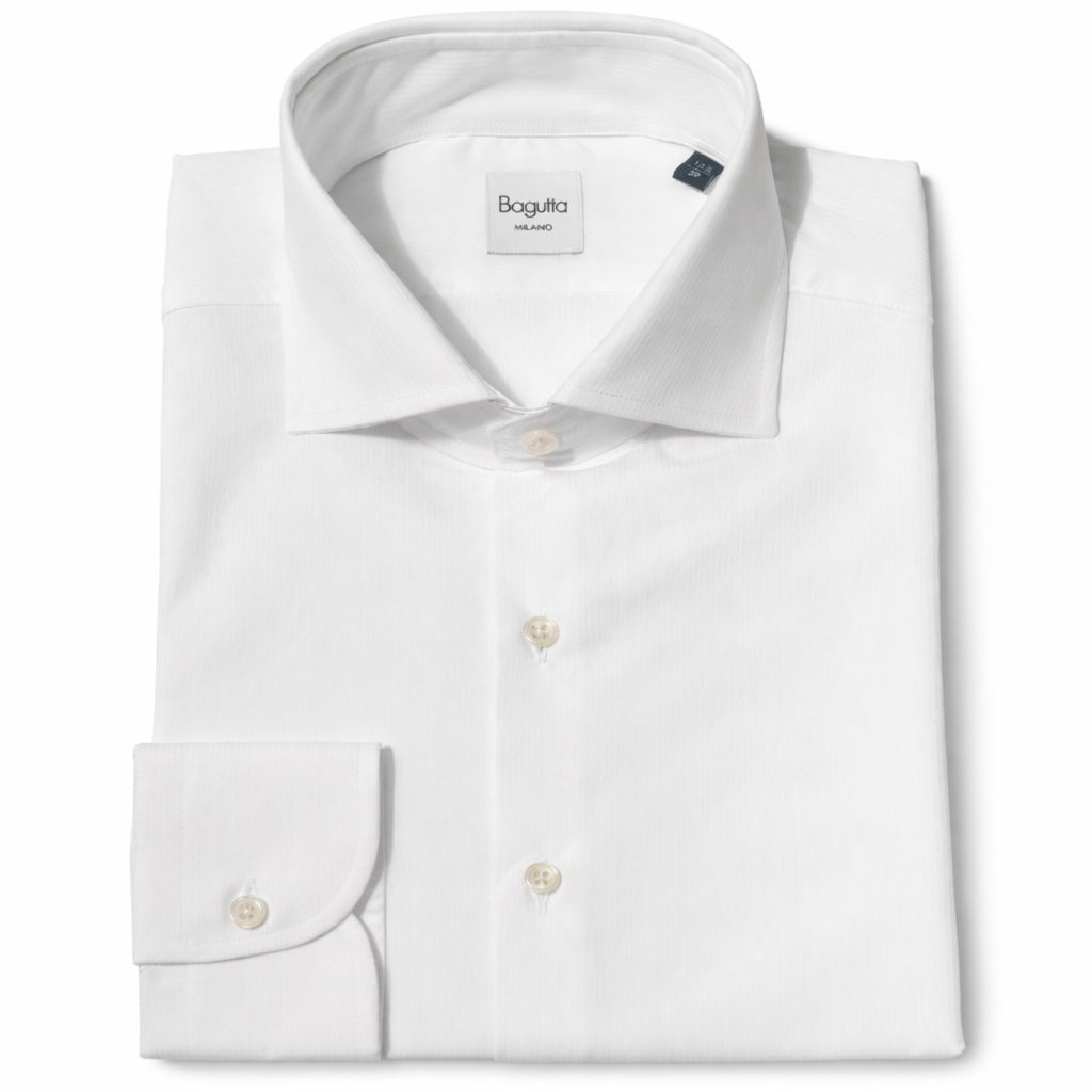 Chemise Brando blanche à col italien — Bagutta